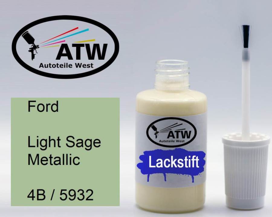 Ford, Light Sage Metallic, 4B / 5932: 20ml Lackstift, von ATW Autoteile West.